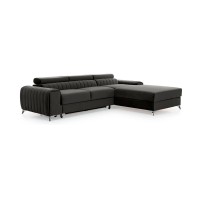Canapé d’angle droit Gris foncé convertible 3 places JAYSON grand confort 