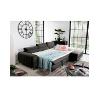 Canapé d’angle droit Gris foncé convertible 3 places JAYSON grand confort 
