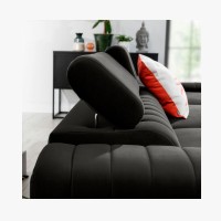 Canapé d’angle droit Gris foncé convertible 3 places JAYSON grand confort 