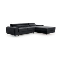 Canapé d’angle droit Gris foncé convertible 3 places JAYSON convertible avec rangement 