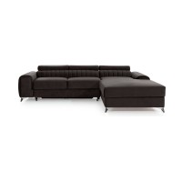 Canapé d’angle droit Gris foncé convertible 3 places JAYSON design contemporain 