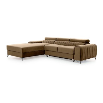 Canapé d’angle droit Gris foncé convertible 3 places JAYSON design contemporain 