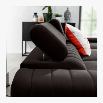 Canapé d’angle droit Gris foncé convertible 3 places JAYSON design contemporain 