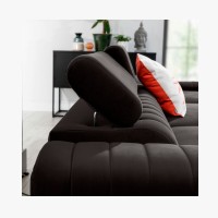 Canapé d’angle droit Gris foncé convertible 3 places JAYSON design contemporain 