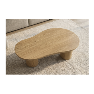 Table basse PTERAX effet bois vue de haut