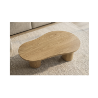 Table basse PTERAX effet bois vue de haut