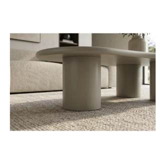Zoom sur les pieds de la table basse PTERAX grise