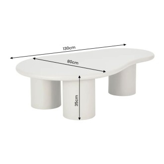 Table basse PTERAX grise dimensions