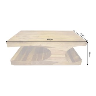 Table basse NOMA en bois de Sheesham dimensions