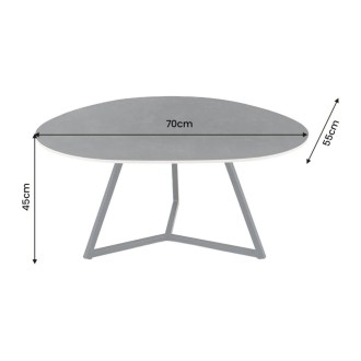 Table basse PETRANO gris anthracite dimensions