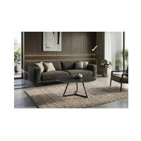 Table basse PETRANO 90cm grise anthracite vue de face