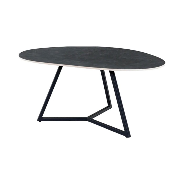 Table basse PETRANO 90cm grise anthracite