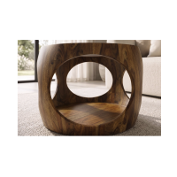 zoom sur la niche de la table basse NERA 60cm en bois de sheesham