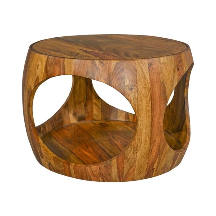 Table basse NERA 60cm en bois de sheesham