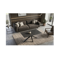 Table basse SOLARA 100cm grise anthracite vue de haut
