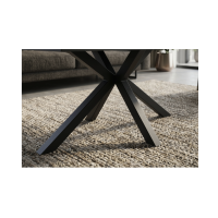 Zoom sur les pieds de la table basse SOLARA 100cm grise anthracite