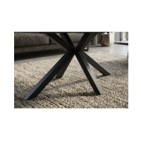 Zoom sur les pieds de la table basse SOLARA 100cm effet marbre blanc