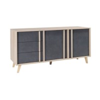 Buffet bas MALMO 165cm gris