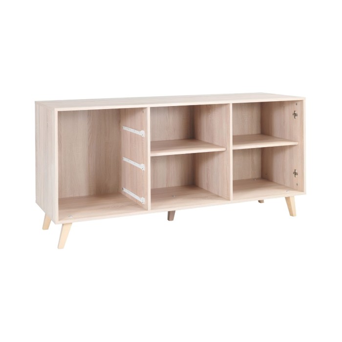 Buffet bas MALMO 165cm gris ouvert