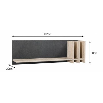 Etagère MALMO grise dimensions