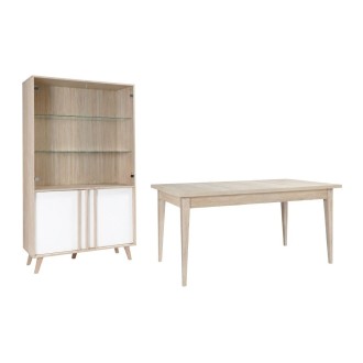 Ensemble de salle à manger MALMO : table 160cm et vitrine