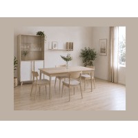 copy of Volledige eetkamer ISIS: Buffetkast, Dressoir, Vitrinekast en Uitschuifbare Tafel.