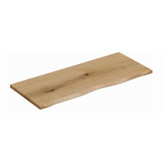 Piano per lavabo NATOURA 100,8 cm in MDF effetto rovere chiaro con bordo naturale – Ripiano per lavabo da appoggio