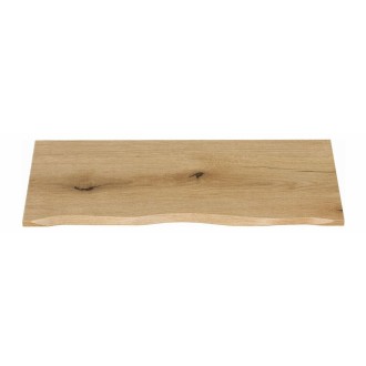Piano per lavabo NATOURA 100,8 cm in MDF effetto rovere chiaro con bordo naturale – Ripiano per lavabo da appoggio