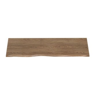 Plan para lavabo NATOURA 120,8 cm en MDF aspecto roble oscuro con borde natural