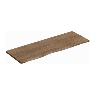 Plan para lavabo NATOURA 120,8 cm en MDF aspecto roble oscuro con borde natural