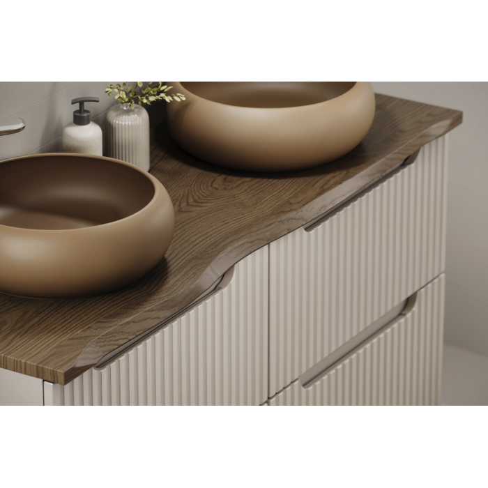 copy of Piano lavabo VANTA rovere scuro 100 cm – Mensola da bagno