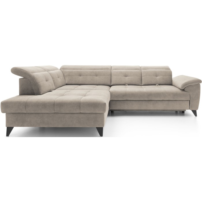 Canapé d'angle Beige 5 places angle gauche 5 places confort INFERNO 