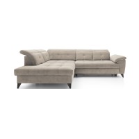 Canapé d'angle Beige 5 places angle gauche 5 places confort INFERNO 