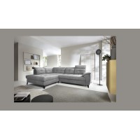 Canapé d'angle Beige 5 places angle gauche 5 places confort INFERNO 