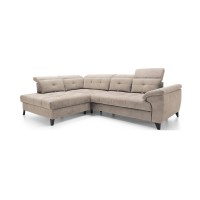 Canapé d'angle Beige 5 places angle gauche 5 places confort INFERNO 