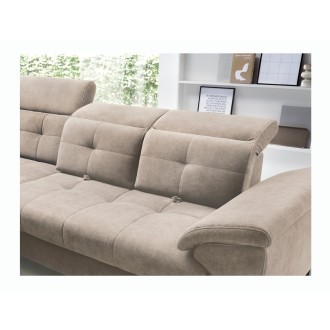 Canapé d'angle Beige 5 places angle gauche 5 places confort INFERNO 