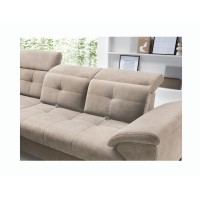 Canapé d'angle Beige 5 places angle gauche 5 places confort INFERNO 