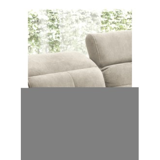 Canapé d'angle Beige 5 places angle droit couchage généreux INFERNO 