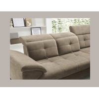 Canapé d'angle Beige 5 places angle droit méridienne confort INFERNO 