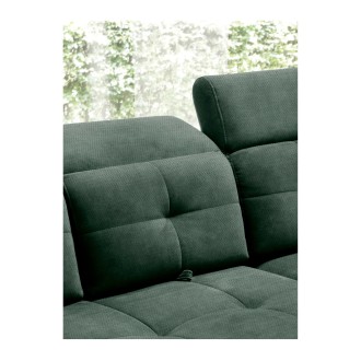 Canapé d'angle Vert 5 places angle droit assise profonde INFERNO 