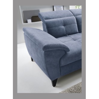 Canapé d'angle Bleu 5 places angle droit repos quotidien INFERNO 