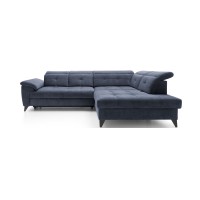 Canapé d'angle Bleu 5 places angle droit confort modulable INFERNO 