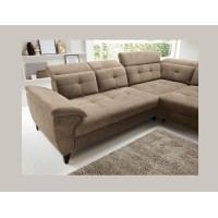 Canapé d'angle Beige 5 places angle droit méridienne confort INFERNO
