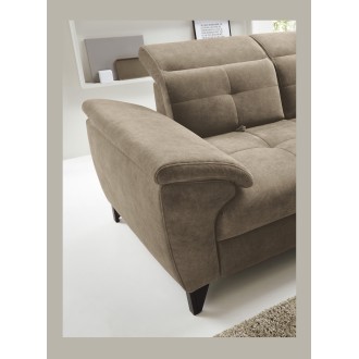 Canapé d'angle Beige 5 places angle droit méridienne confort INFERNO
