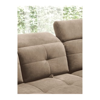 Canapé d'angle Beige 5 places angle droit méridienne confort INFERNO