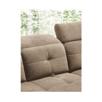 Canapé d'angle Beige 5 places angle droit méridienne confort INFERNO