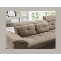 Canapé d'angle Beige 5 places angle droit méridienne confort INFERNO