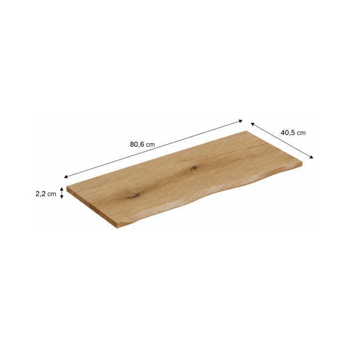 Plan pour vasque 80cm NATOURA dimensions