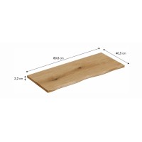 Plan pour vasque 80cm NATOURA dimensions