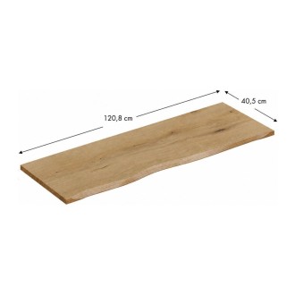 Plan para lavabo NATOURA 120,8 cm en MDF con aspecto de roble claro con borde natural
